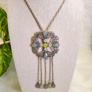 Jeweled Pendant Necklace